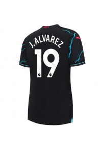 Manchester City Julian Alvarez #19 Jalkapallovaatteet Naisten Kolmaspaita 2023-24 Lyhythihainen